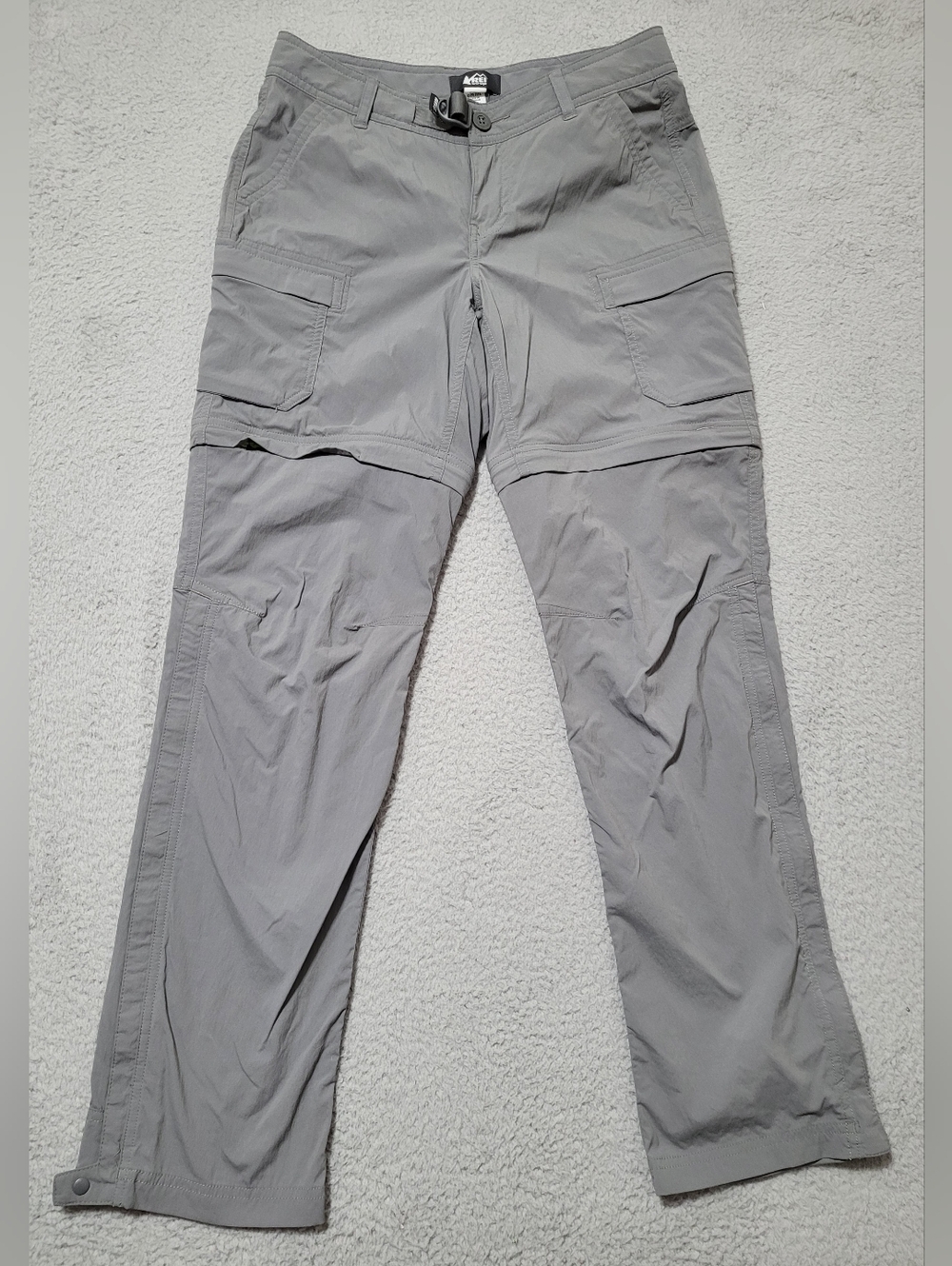 Rei Coop Relaxed Gray Convertible Hiking Pants Size 0 Petite